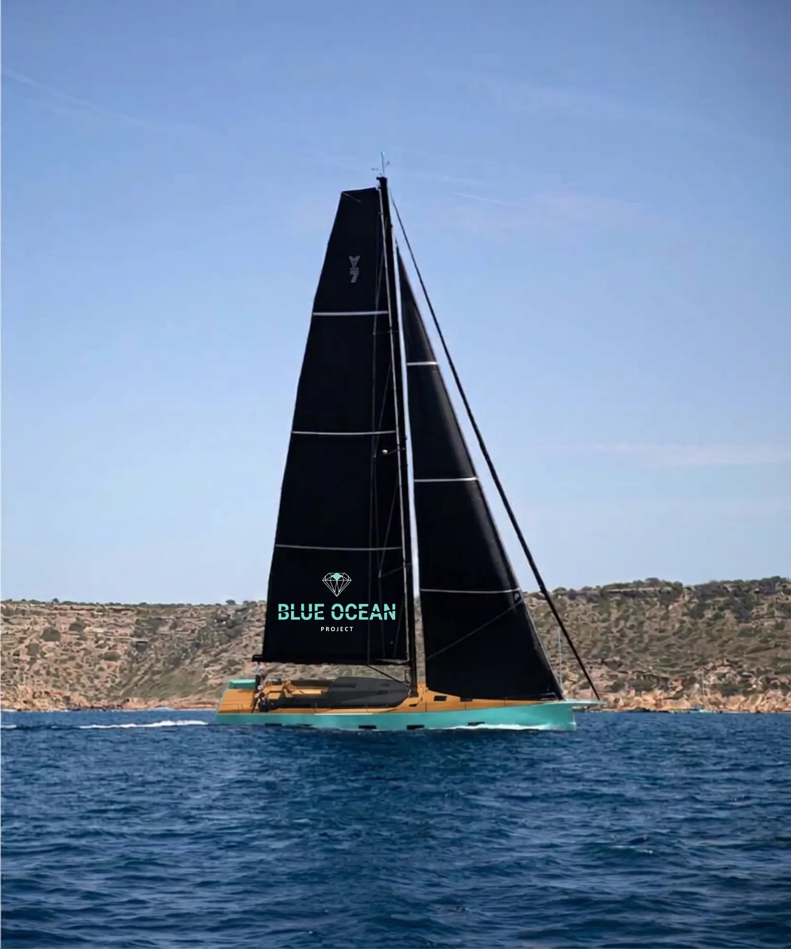 Project Blue Ocean expedition sailing yacht at sea